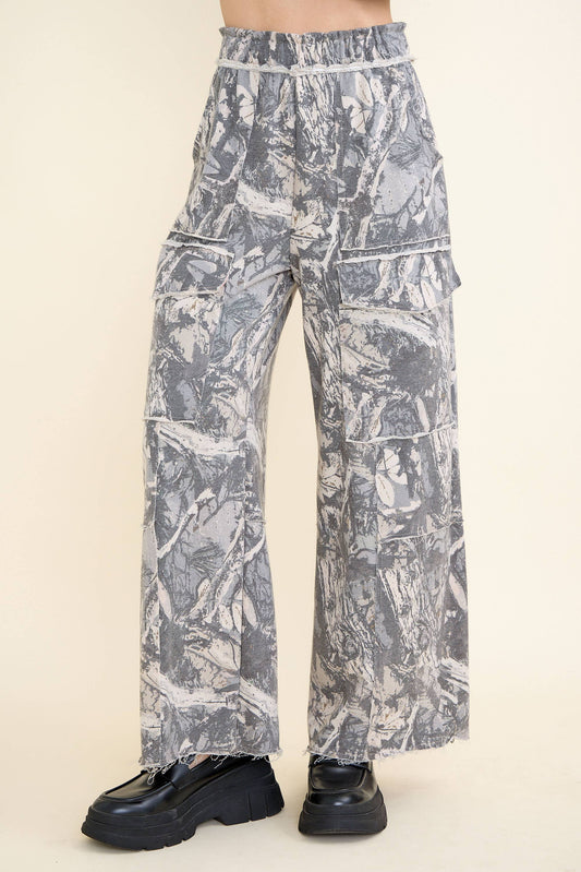 Washed Tree Camo Cargo Pants
