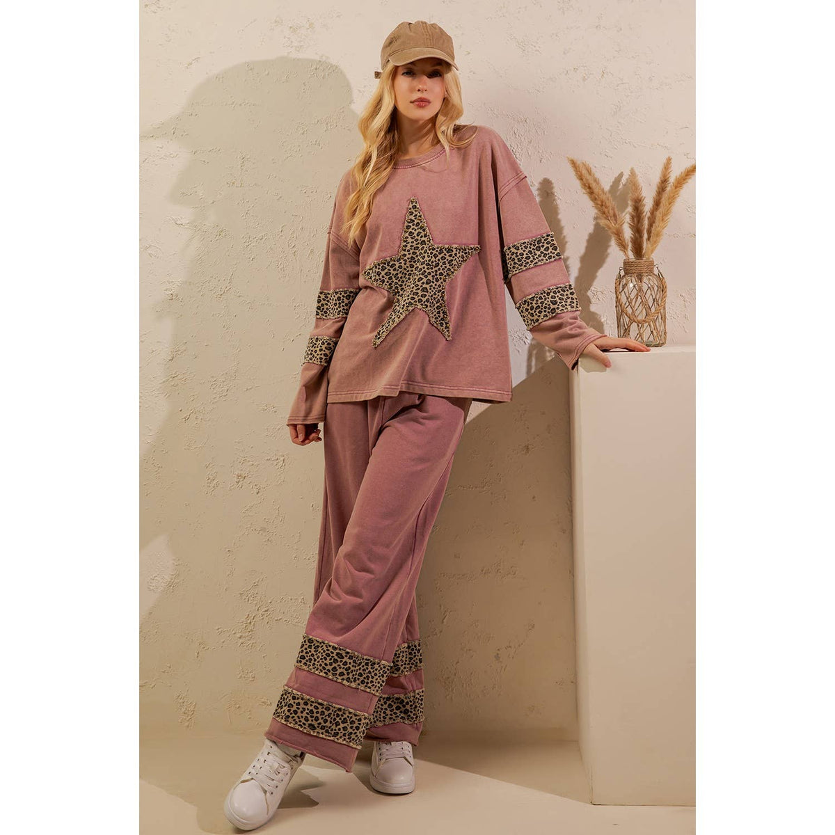 LEOPARD STAR MINERAL WASH LOUNGE SET