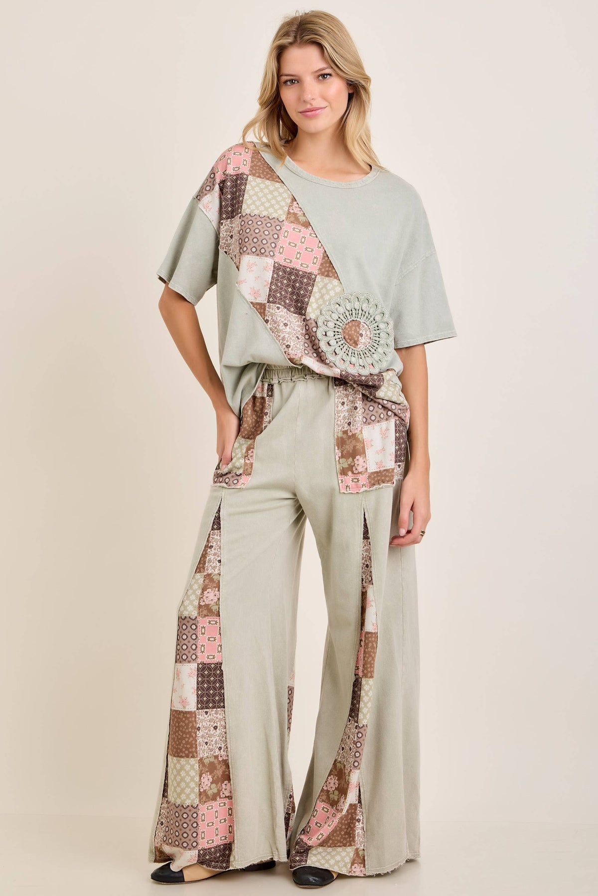 J Her Patchwork Boho Doily Top