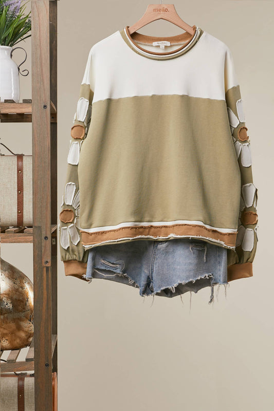Mellow Colorblock Daisy Top