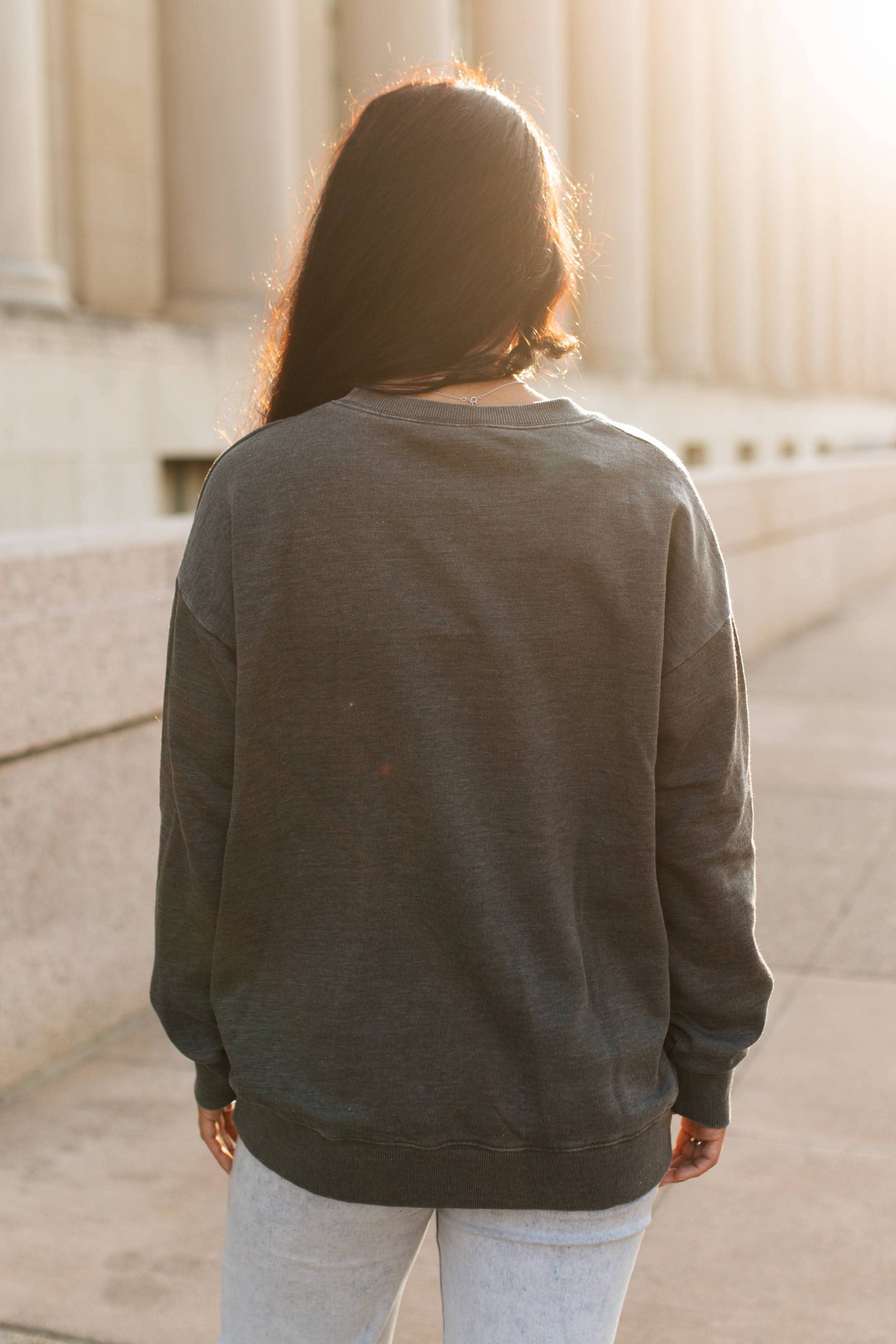 TH2505-DENIM POCKET TOP- VINTAGE BLACK