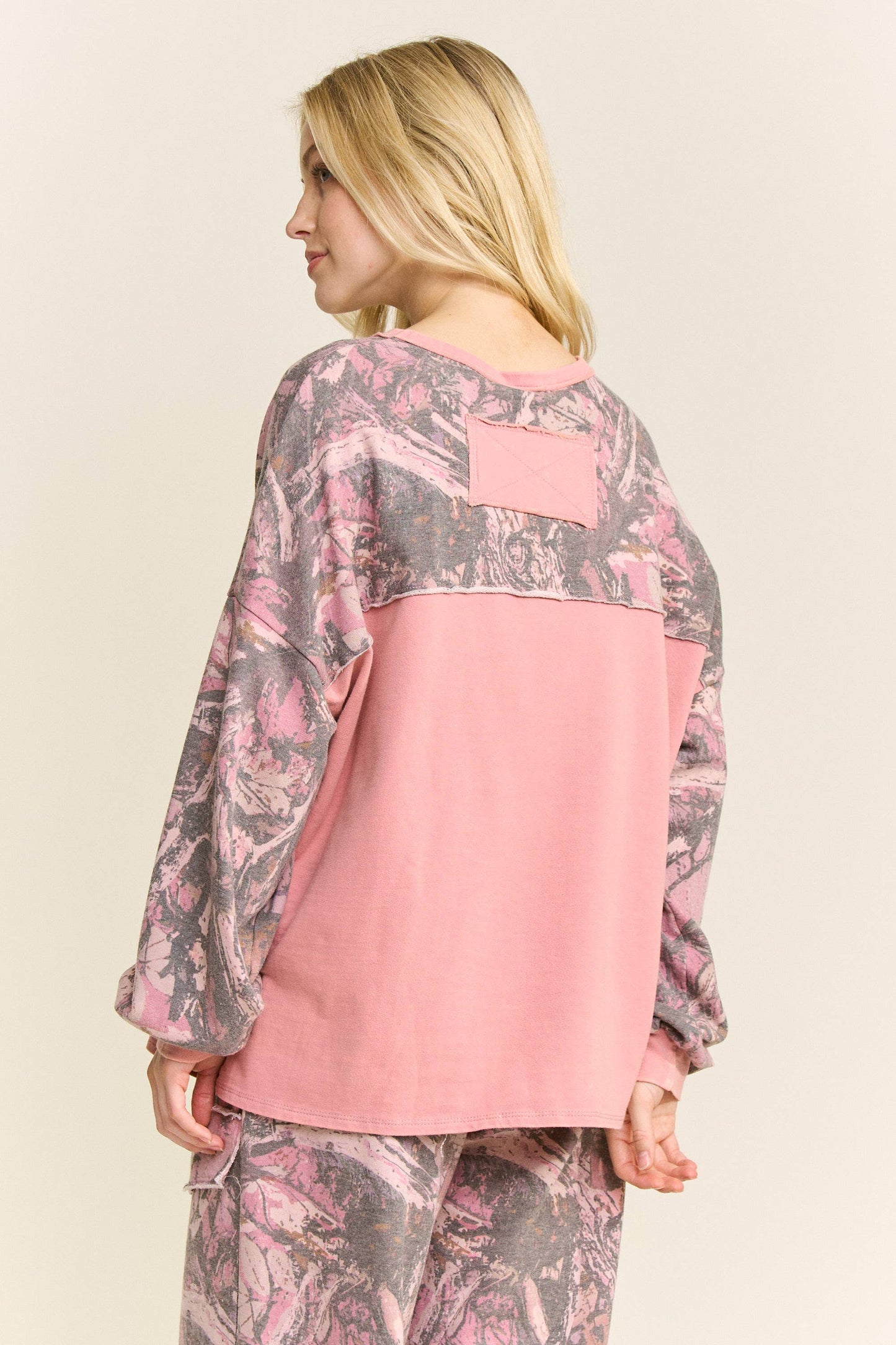 Washed Block Tree Camo Sweatshirt