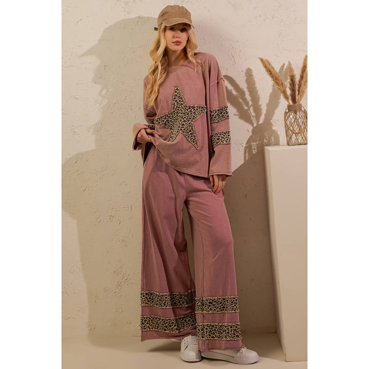 LEOPARD STAR MINERAL WASH LOUNGE SET