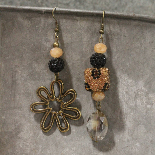 I See Leopard Flower Dangle Earrings