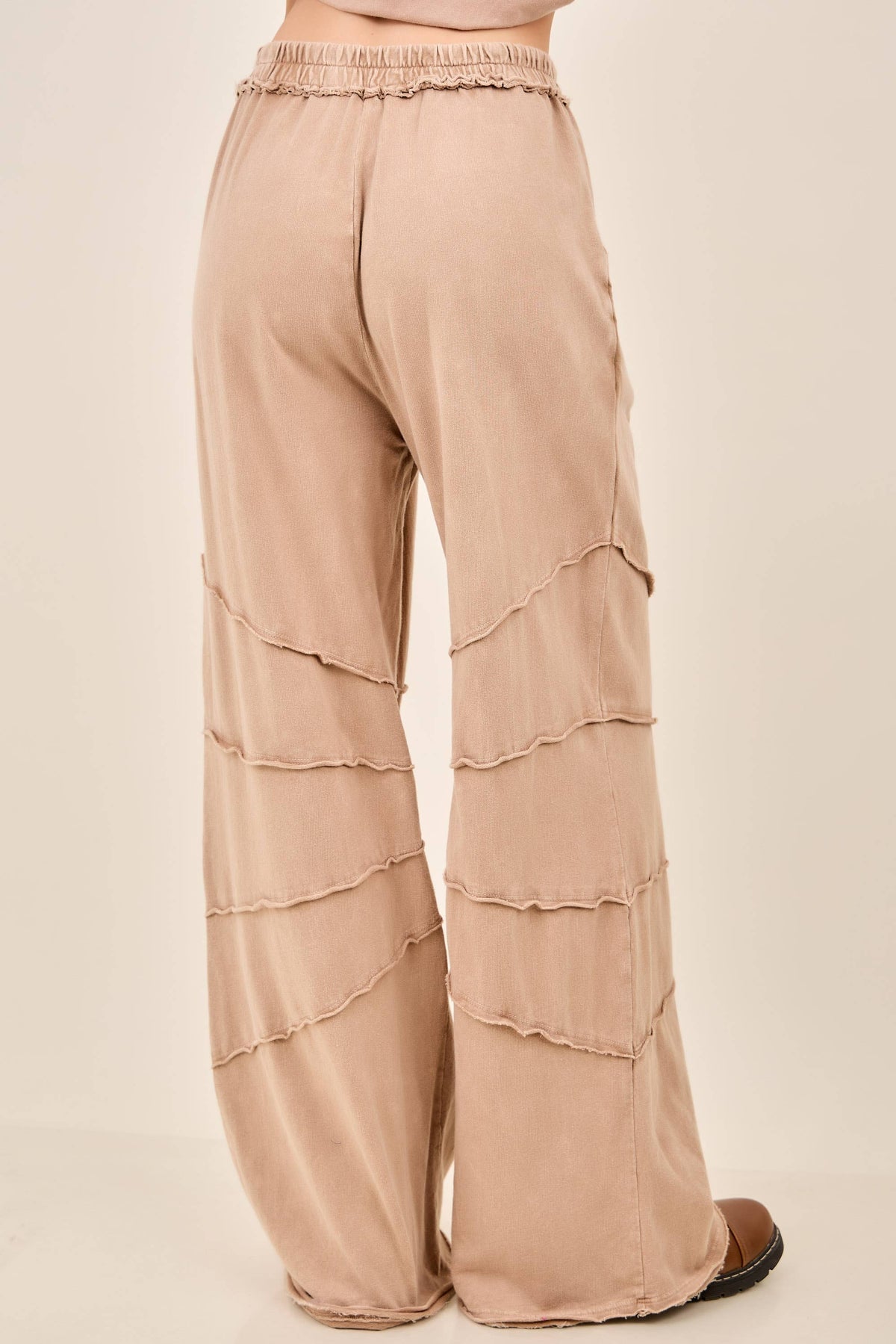 Mineral Washed Seam on Knees Solid Pants HP7104