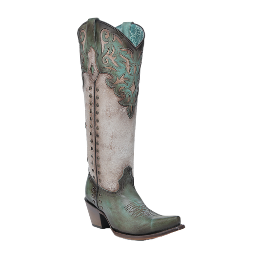 Corral Womens Tall Jade, Turquoise, and Bone Boots