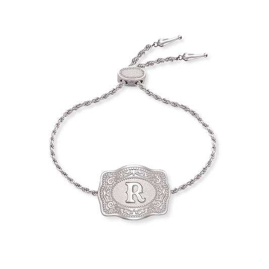 SpurWest Inital Belt Buckle Bracelet