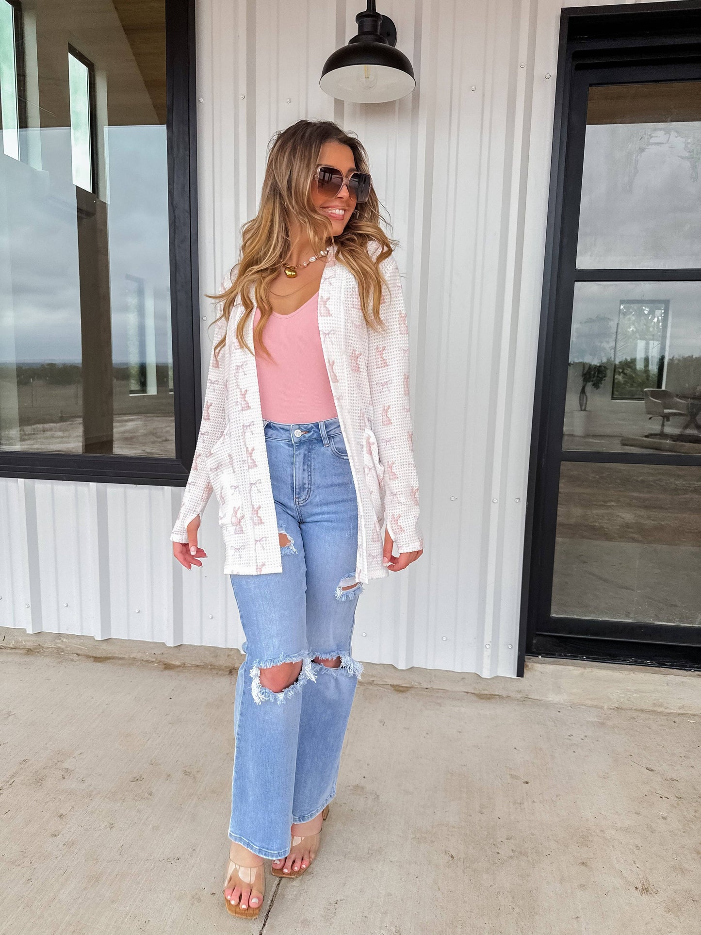 EASTER PRINT LOLA CARDIGAN