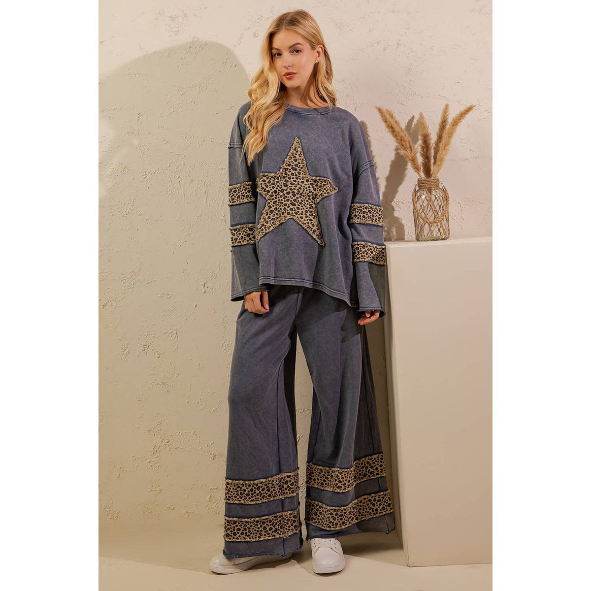 LEOPARD STAR MINERAL WASH LOUNGE SET